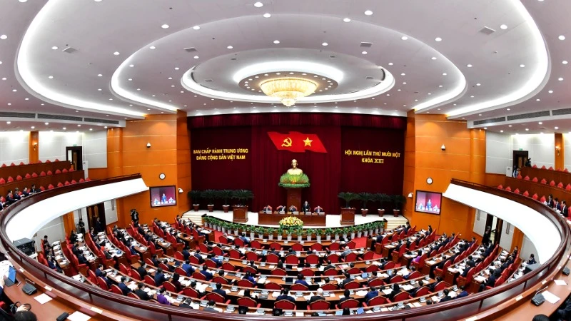 Thông cáo báo chí về ngày làm việc thứ nhất của Hội nghị Trung ương 11, khóa XIII